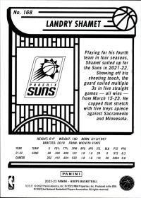 Landry Shamet - Panini Hoops Base Set 2022-23, Nr. 168