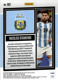 Nicolás Otamendi - Panini Score FIFA Base Set 2022-23, Nr. 102