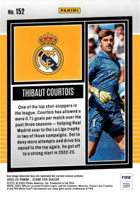 Thibaut Courtois - Panini Score FIFA Base Set 2022-23, Nr. 152
