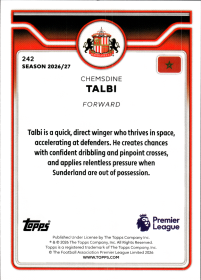 Chemsdine Talbi - Topps Flagship Premier League Base Set 2026-27, Nr. 242
