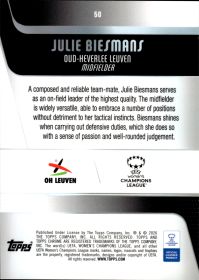 Julie Biesmans - Topps Chrome UEFA Women's Champions League Base Set 2025-26, Nr. 50 – RayWave Refractor