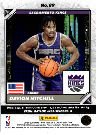 Davion Mitchell - Panini NBA Sticker & Card Collection 2021-22, Nr. 89