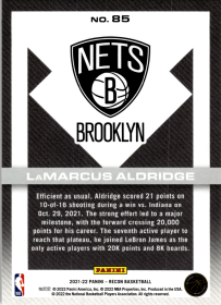 LaMarcus Aldridge - Panini Recon Base Set 2021-22, Nr. 85