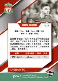 Andrew Robertson - DAKA Liverpool FC Set Holocene 2022-23, Nr. NO-5