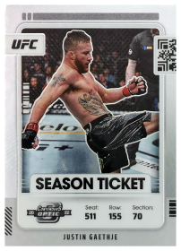 Justin Gaethje - Panini Chronicles UFC Contenders Optic Season Ticket 2022, Nr. 366
