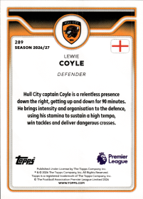 Lewie Coyle - Topps Flagship Premier League Base Set 2026-27, Nr. 289