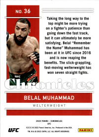Belal Muhammad - Panini Chronicles UFC Base Set 2022, Nr. 36