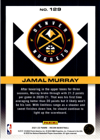 Jamal Murray - Panini Recon Base Set 2021-22, Nr. 129 – Holo