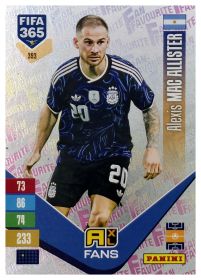 Alexis Mac Allister - Panini Adrenalyn XL FIFA 365 Fan Favourites 2026-27, Nr. 393 – Insert