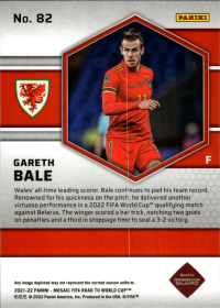 Gareth Bale - Panini Mosaic FIFA Road to World Cup Base Set 2021-22, Nr. 82