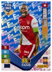 Denis Zakaria - Panini Adrenalyn XL FIFA 365 Fan Favourites 2026-27, Nr. 377 – Blue, Insert