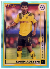 Karim Adeyemi - Topps Merlin Chrome UEFA Club Competitions Base Set 2022-23, Nr. 32 – Aqua Prism Refractor