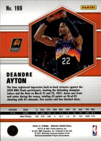Deandre Ayton - Panini Mosaic Base Set 2020-21, Nr. 199