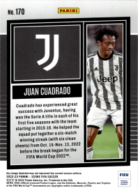 Juan Cuadrado - Panini Score FIFA Base Set 2022-23, Nr. 170