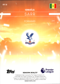 Ismaïla Sarr - Topps Flagship Premier League Flying the Flag 2026-27, Nr. FF 11 – Insert