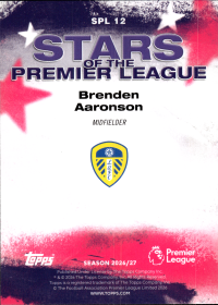Brenden Aaronson - Topps Flagship Premier League Stars of the Premier League 2026-27, Nr. SPL 12 – Insert