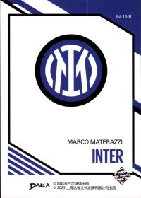 Marco Materazzi - DAKA Inter Top Audience Base Set 2025-26, Nr. IN-15-B