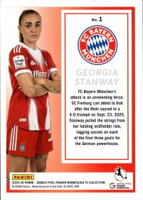 Georgia Stanway - Panini Frauen-Bundesliga TC Collection Base Set 2025-26, Nr. 1