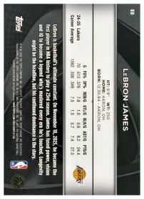 LeBron James - Topps Chrome Black Base Set 2025-26, Nr. 80