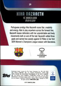 Kika Nazareth - Topps Chrome UEFA Women's Champions League Base Set 2025-26, Nr. 39