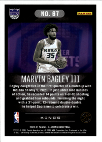 Marvin Bagley III - Panini Illusions Base Set 2020-21, Nr. 67