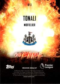 Sandro Tonali - Topps Flagship Premier League On Fire 2026-27, Nr. OF 3 – Insert