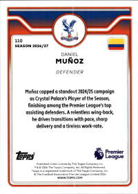 Daniel Muñoz - Topps Flagship Premier League Base Set 2026-27, Nr. 110