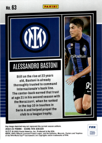 Alessandro Bastoni - Panini Score FIFA Base Set 2022-23, Nr. 63