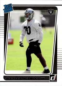 Alex Leatherwood - Panini Donruss Base Set 2021, Nr. 335 – Rookie Card