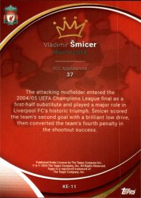 Vladimír Šmicer - Topps Chrome Liverpool FC Team Set Kings of Europe 2023-24, Nr. KE-11 – Insert