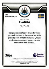 Anthony Elanga - Topps Flagship Premier League Base Set 2026-27, Nr. 216