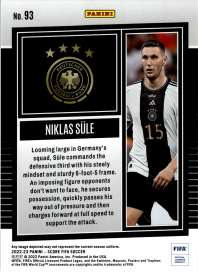 Niklas Süle - Panini Score FIFA Base Set 2022-23, Nr. 93