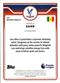 Ismaïla Sarr - Topps Flagship Premier League Base Set 2026-27, Nr. 115