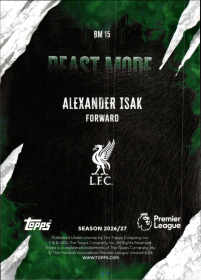 Alexander Isak - Topps Flagship Premier League Beast Mode 2026-27, Nr. BM 15 – Insert