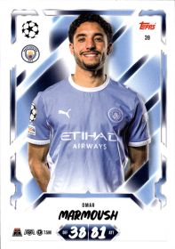 Omar Marmoush - Topps Match Attax UEFA Club Competitions Base Set 2026-27, Nr. 39