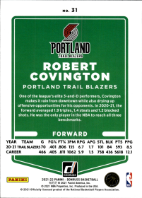 Robert Covington - Panini Donruss Base Set 2021-22, Nr. 31