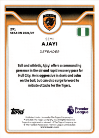 Semi Ajayi - Topps Flagship Premier League Base Set 2026-27, Nr. 291