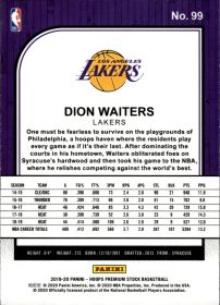Dion Waiters - Panini Hoops Premium Stock Base Set 2019-20, Nr. 99