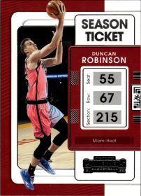 Duncan Robinson - Panini Contenders Season Ticket 2021-22, Nr. 33