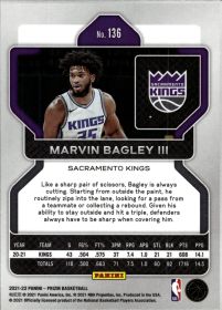 Marvin Bagley III - Panini Prizm Base Set 2021-22, Nr. 136