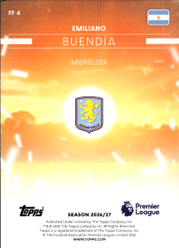 Emiliano Buendía - Topps Flagship Premier League Flying the Flag 2026-27, Nr. FF 4 – Insert