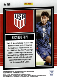 Ricardo Pepi - Panini Score FIFA Base Set 2022-23, Nr. 196