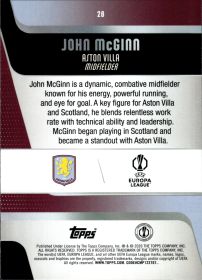 John McGinn - Topps UEFA Club Competitions Base Set 2025-26, Nr. 28 – Diamante