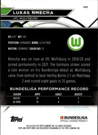 Lukas Nmecha - Topps Finest Bundesliga Base Set 2022-23, Nr. 145
