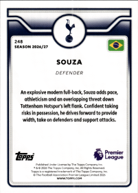 Souza - Topps Flagship Premier League Base Set 2026-27, Nr. 248 – Rookie Card