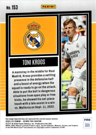 Toni Kroos - Panini Score FIFA Base Set 2022-23, Nr. 153