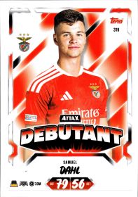 Samuel Dahl - Topps Match Attax UEFA Club Competitions Attax Debutant 2026-27, Nr. 319