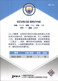 Kevin De Bruyne - DAKA Manchester City Set Holocene 2023-24, Nr. NO-10