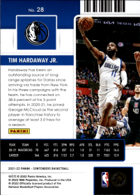 Tim Hardaway Jr. - Panini Contenders Game Ticket 2021-22, Nr. 28