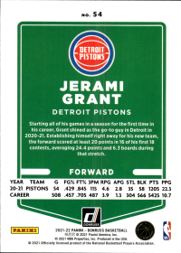 Jerami Grant - Panini Donruss Base Set 2021-22, Nr. 54